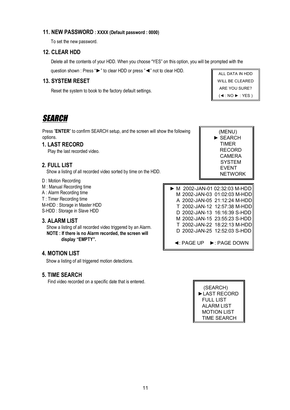Search | Maxtor Digital Multiplex Recorder User Manual | Page 15 / 54