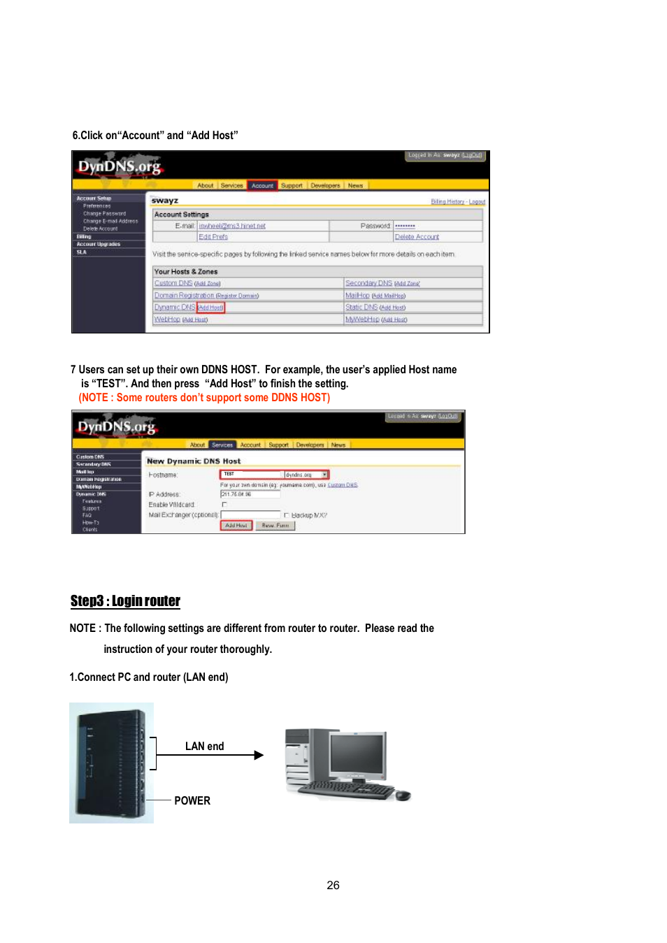 Step3 : login router | Maxtor Digital Multiplex Recorder User Manual | Page 30 / 54