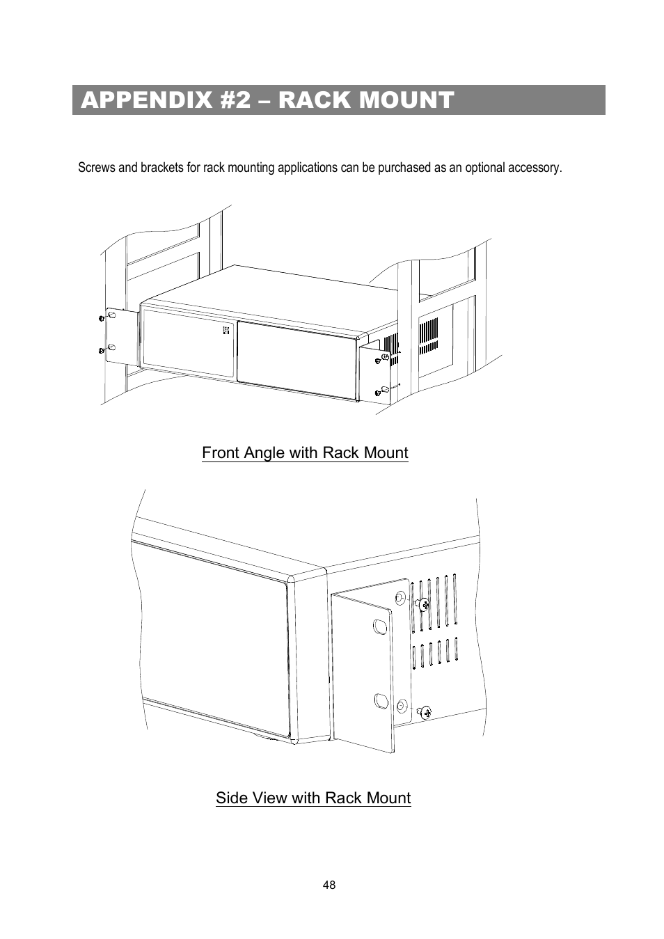 Appendix #2 – rack mount | Maxtor Digital Multiplex Recorder User Manual | Page 52 / 54