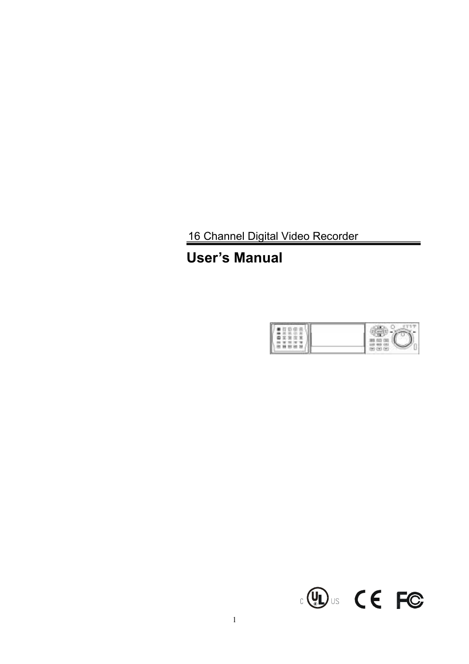 Maxtor 1 16 Channel Digital Video Recorder User Manual | 67 pages