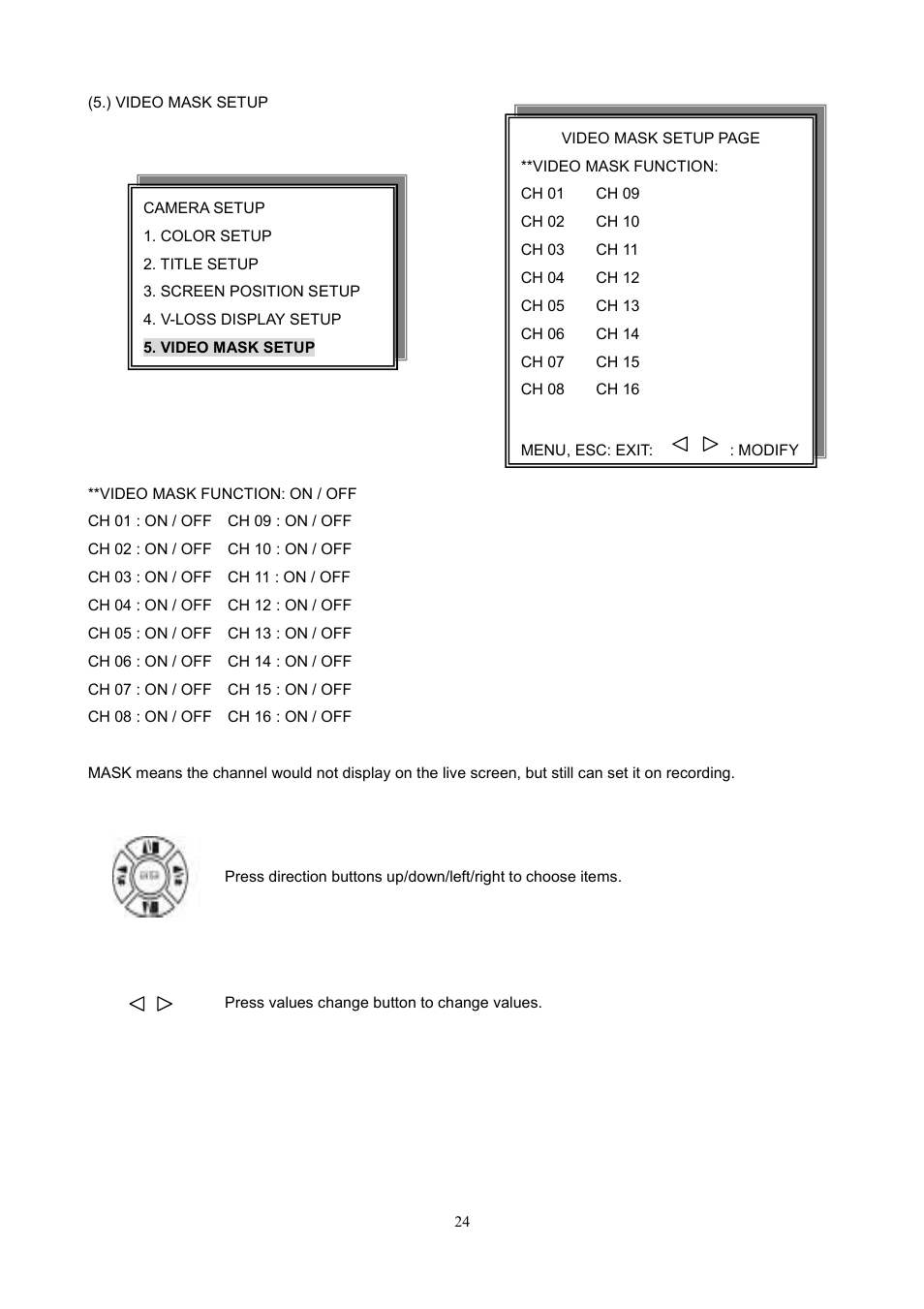 Maxtor 1 16 Channel Digital Video Recorder User Manual | Page 24 / 67