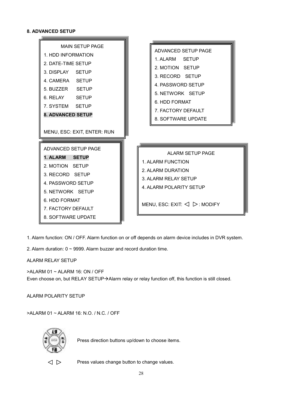 Maxtor 1 16 Channel Digital Video Recorder User Manual | Page 28 / 67