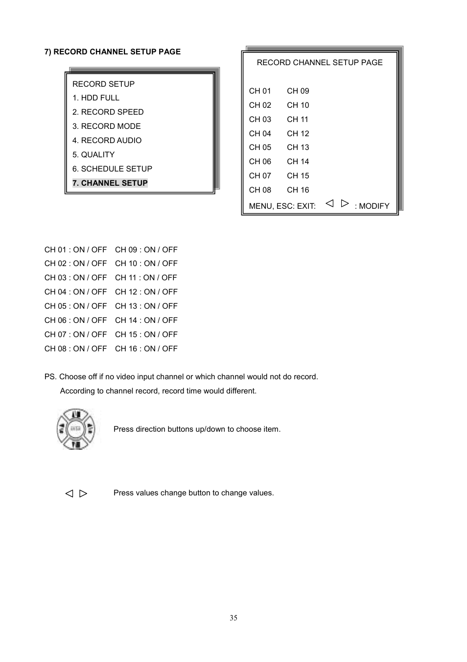 Maxtor 1 16 Channel Digital Video Recorder User Manual | Page 35 / 67