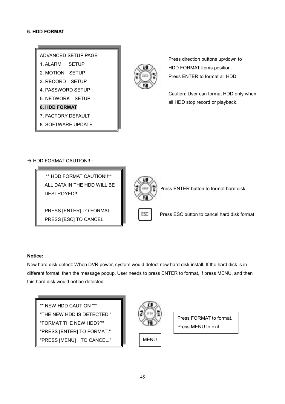 Maxtor 1 16 Channel Digital Video Recorder User Manual | Page 45 / 67