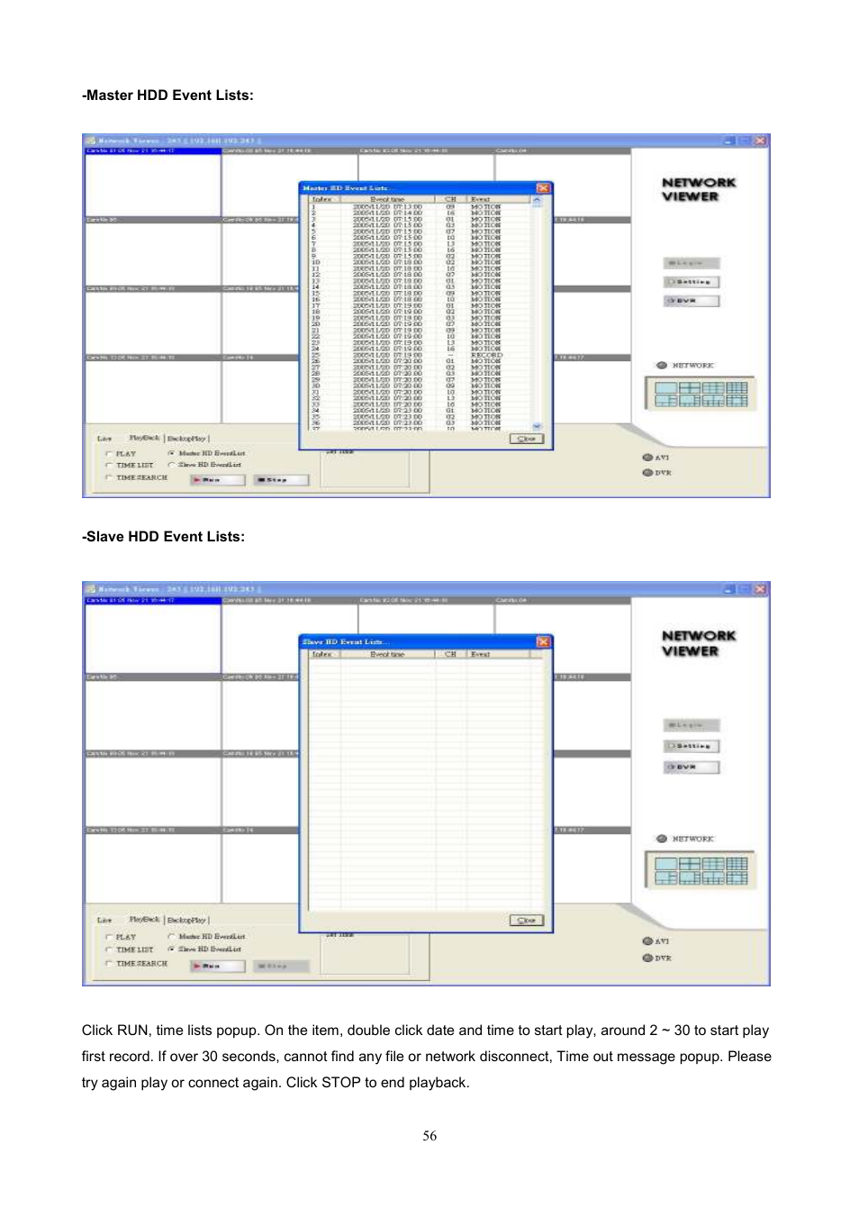 Maxtor 1 16 Channel Digital Video Recorder User Manual | Page 56 / 67