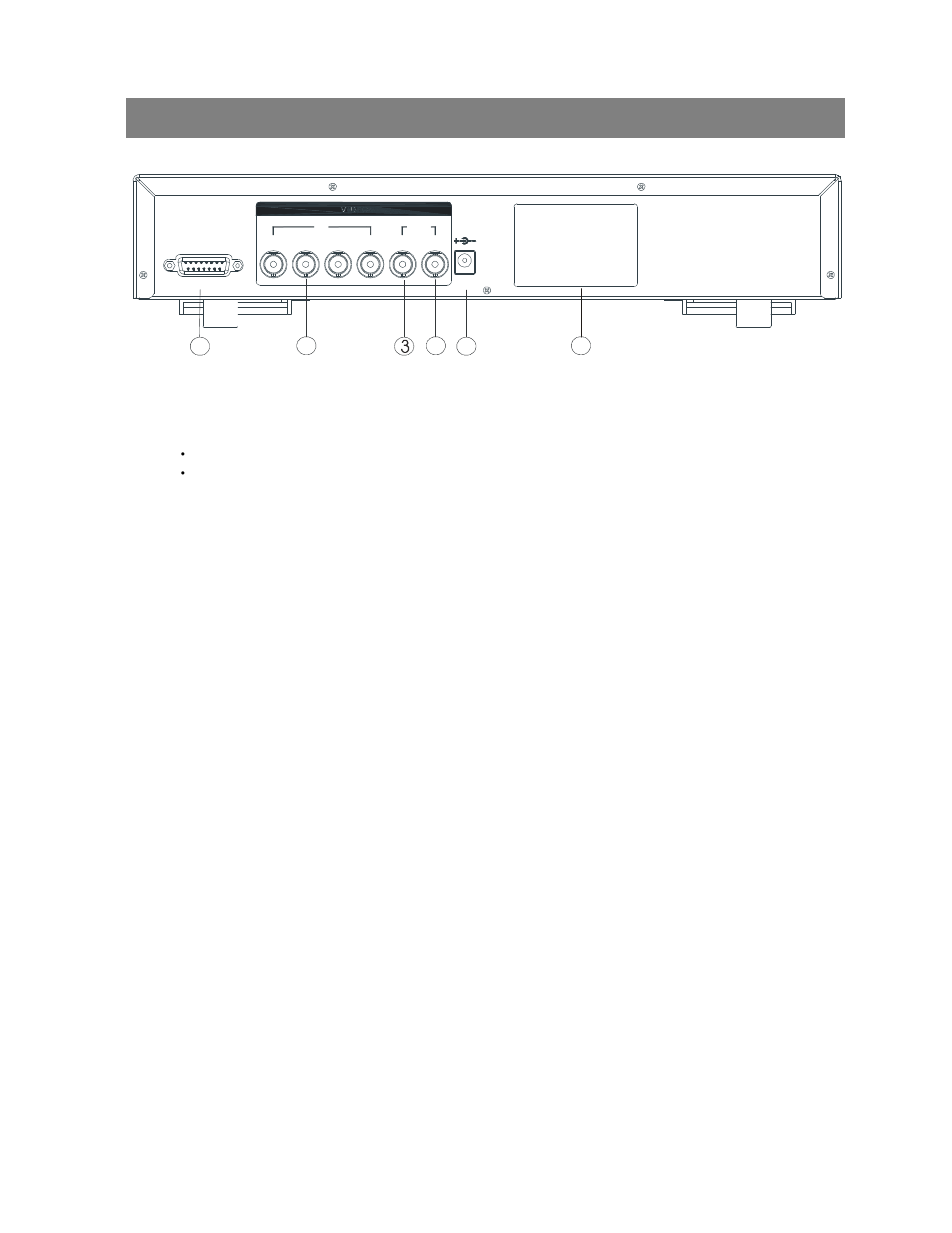 Rear panel, External i/o, Video input (1-4) | Main, Call, Power, Fan (optional) | Maxtor 4 CH User Manual | Page 8 / 24