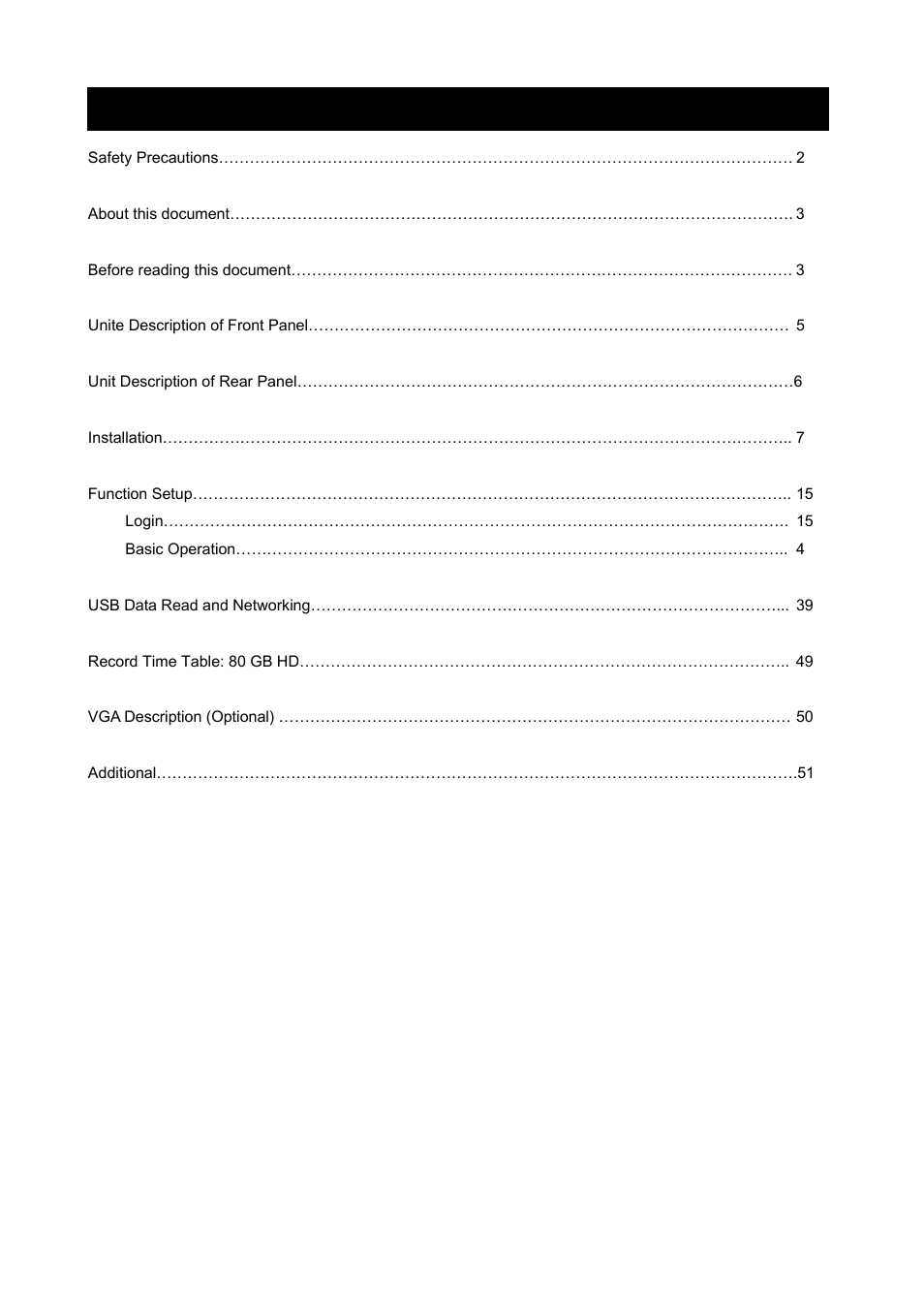 Maxtor 4 Channel Digital Video Recorder User Manual | Page 4 / 65