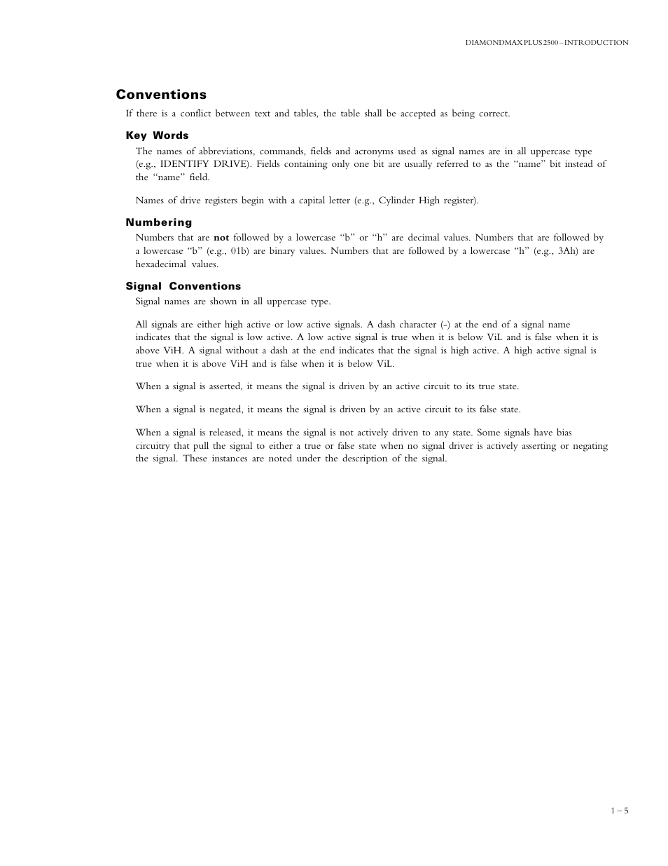 Conventions | Maxtor DIAMONDMAX 90840D7 User Manual | Page 5 / 26