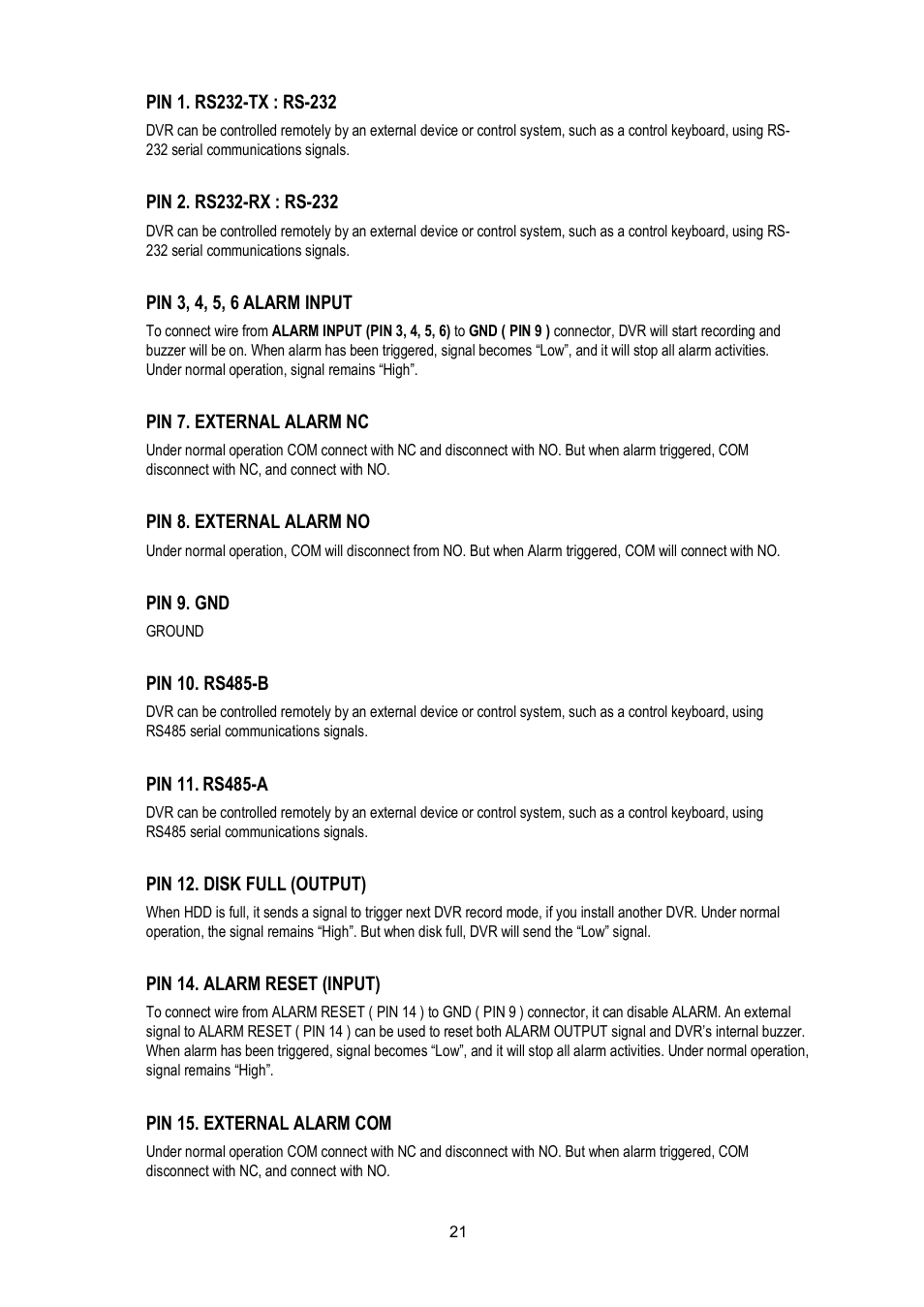 Maxtor 4 CH Digital Video Recorder User Manual | Page 22 / 24
