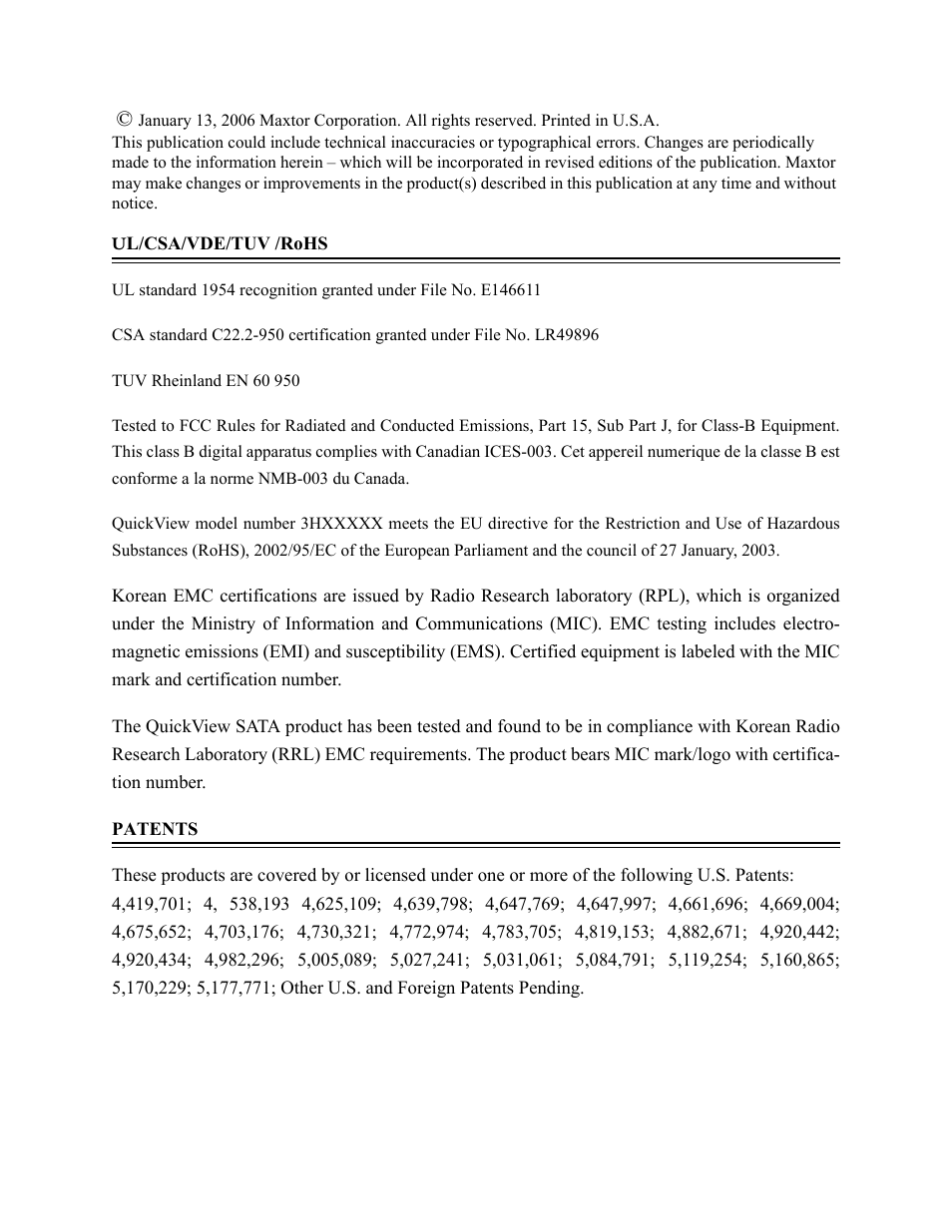 Maxtor QUICKVIEW ATA User Manual | Page 2 / 63