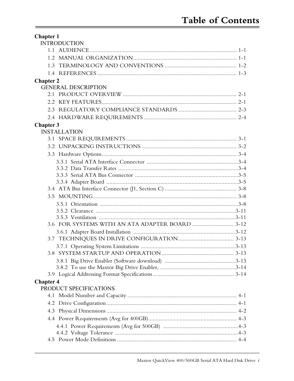 Maxtor QUICKVIEW ATA User Manual | Page 5 / 63