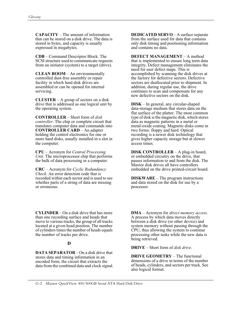 Maxtor QUICKVIEW ATA User Manual | Page 56 / 63