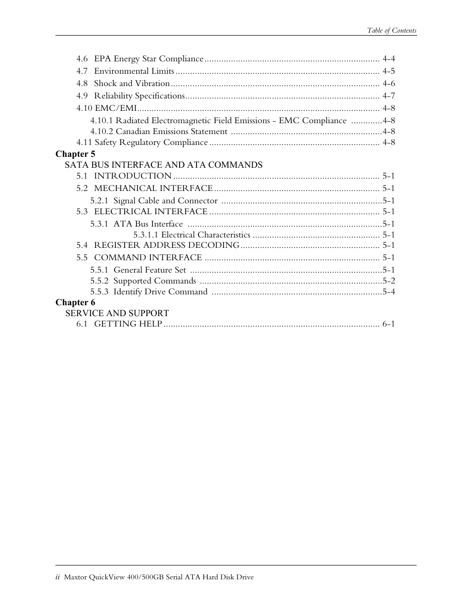 Maxtor QUICKVIEW ATA User Manual | Page 6 / 63