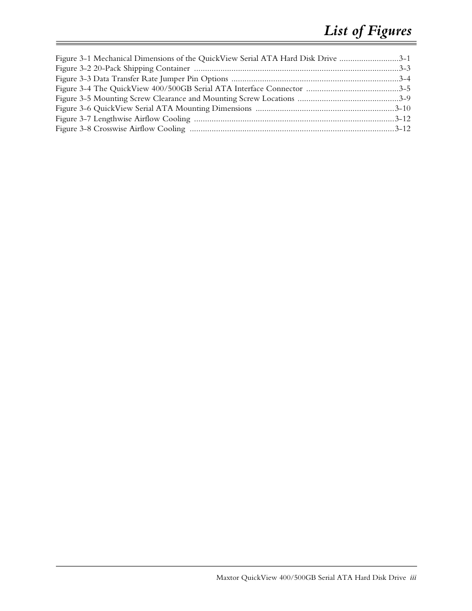 List of figures | Maxtor QUICKVIEW ATA User Manual | Page 7 / 63