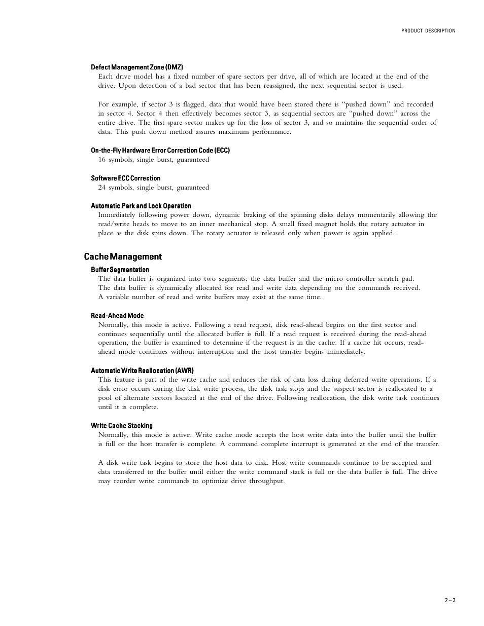 Cache management | Maxtor 96147H6 User Manual | Page 13 / 64