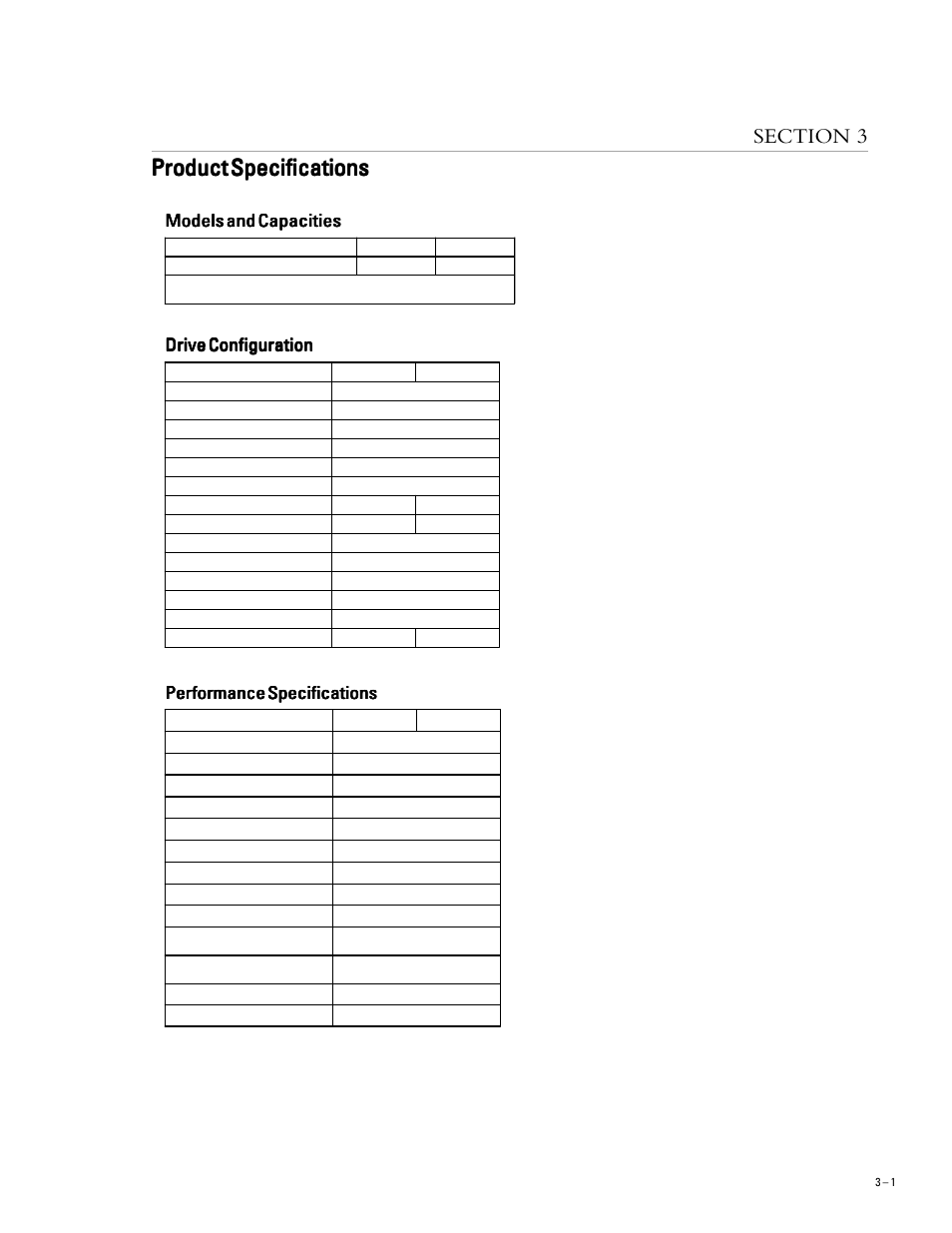 Product specifications, Models and capacities, Drive configuration | Maxtor 96147H6 User Manual | Page 16 / 64