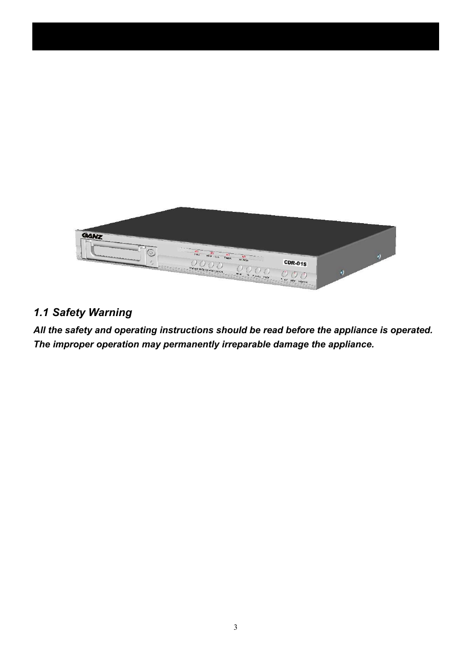 Introduction | Maxtor Digital Video Recorder CBC V 0.4 User Manual | Page 3 / 35