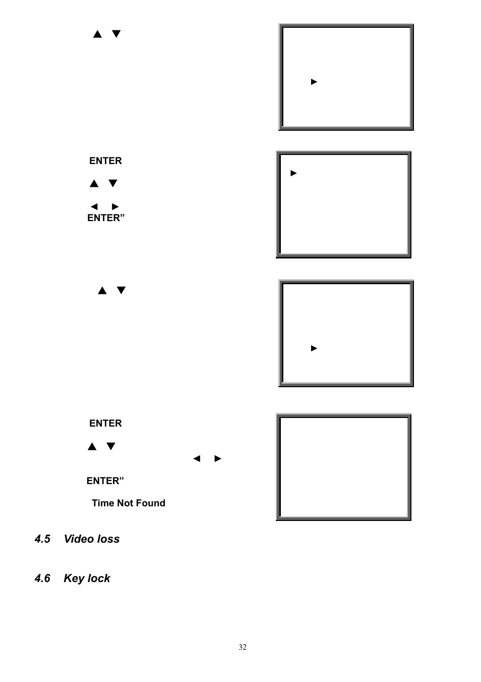 5 video loss, 6 key lock | Maxtor Digital Video Recorder CBC V 0.4 User Manual | Page 32 / 35