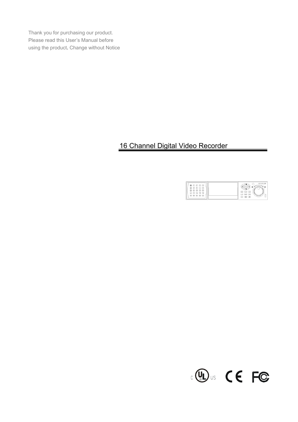 Maxtor 16 Channel Digital Video Recorder User Manual | 51 pages