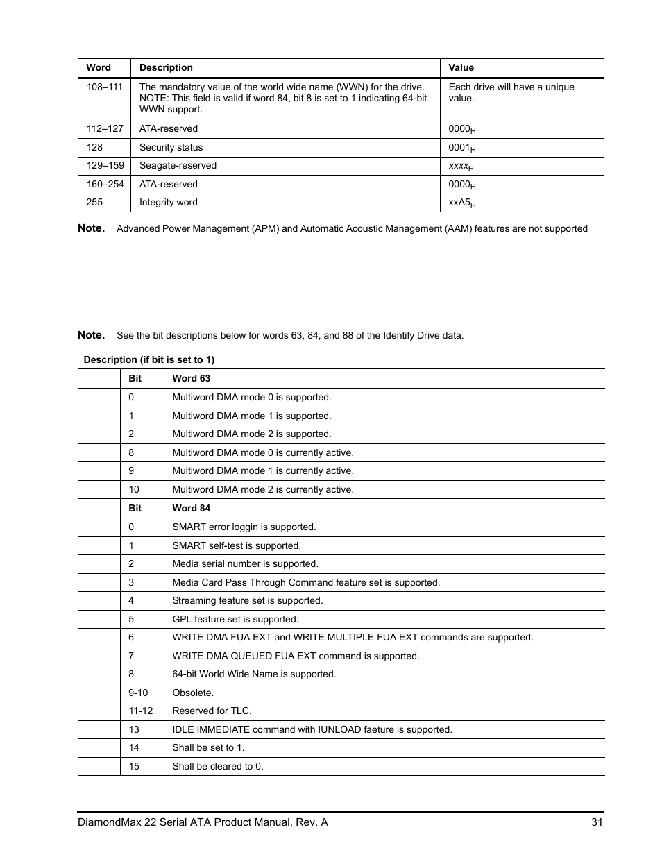 Maxtor DIAMONDMAX 22 STM31000334AS User Manual | Page 37 / 48