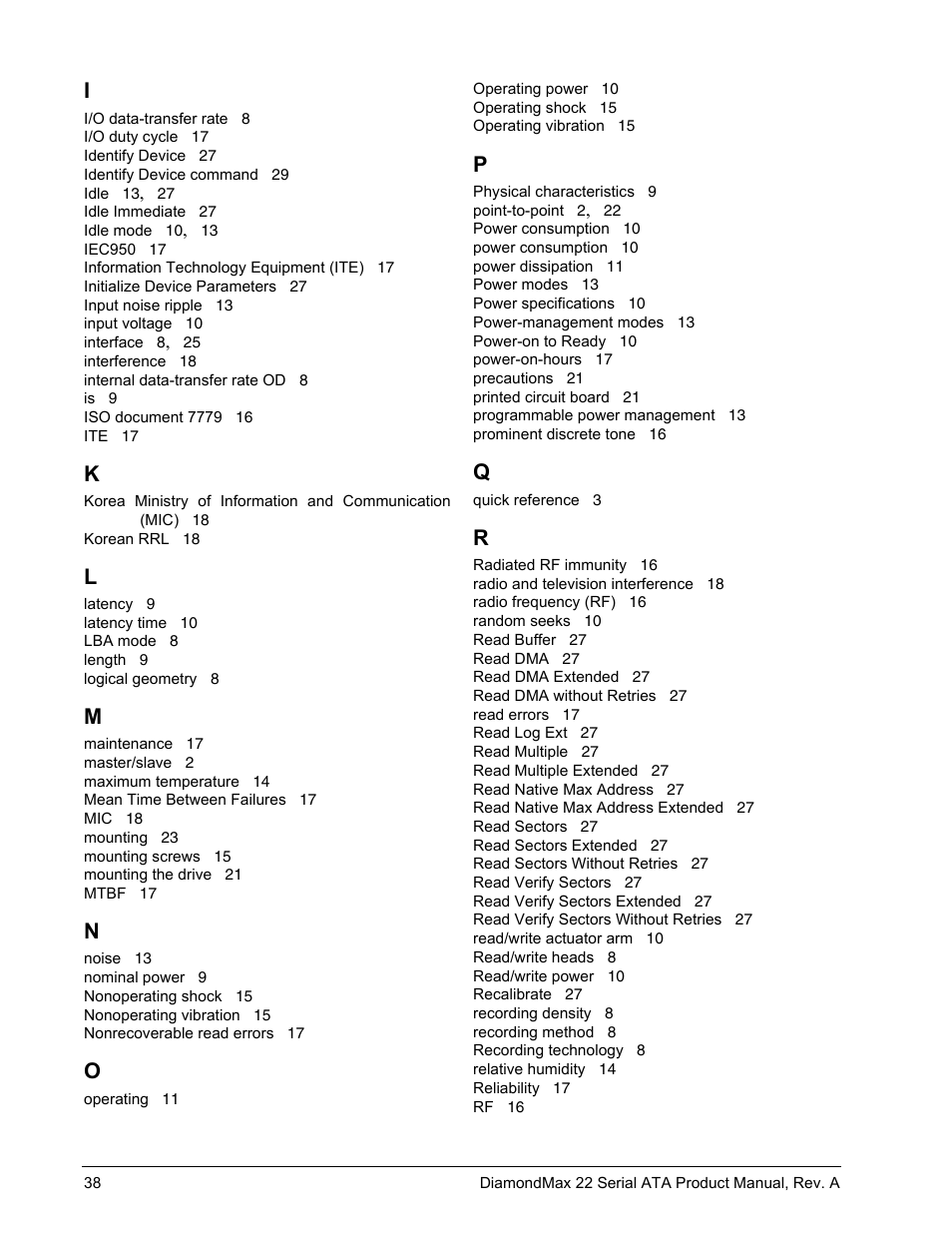 Maxtor DIAMONDMAX 22 STM31000334AS User Manual | Page 44 / 48