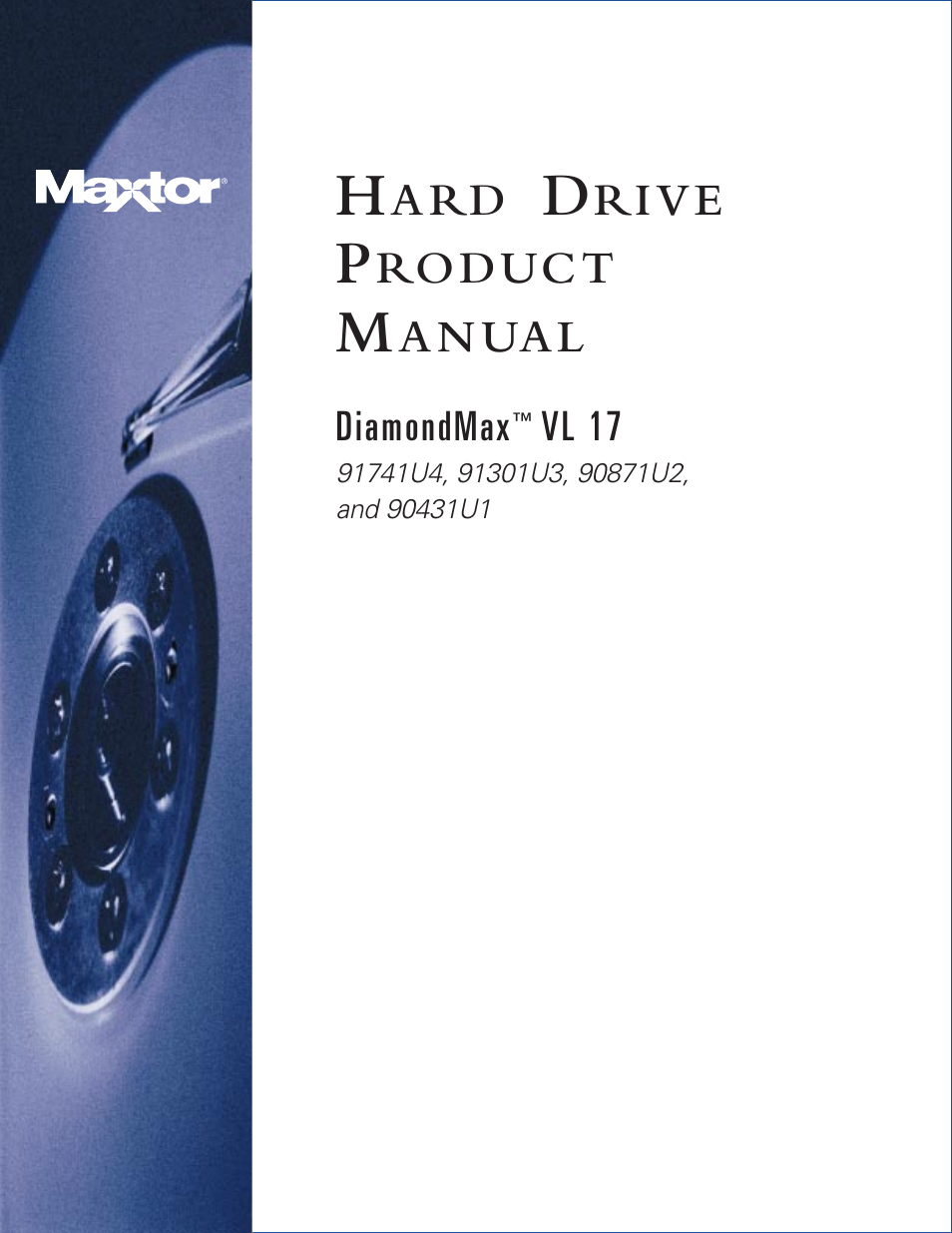 Maxtor DiamondMax VL 17 User Manual | 71 pages