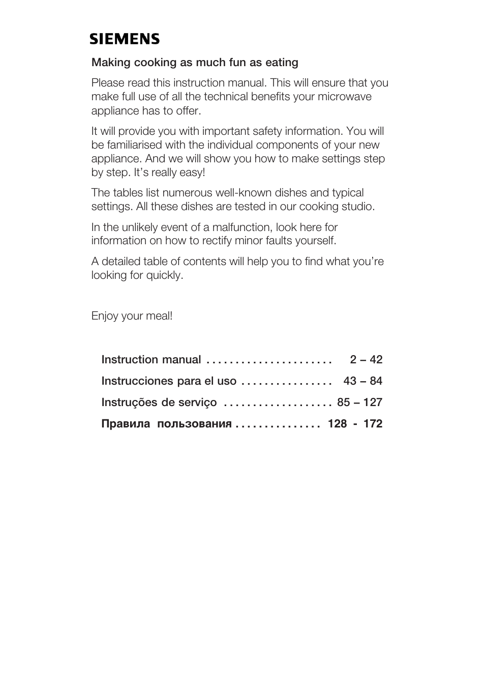 Siemens HF25M5L2 User Manual | 172 pages