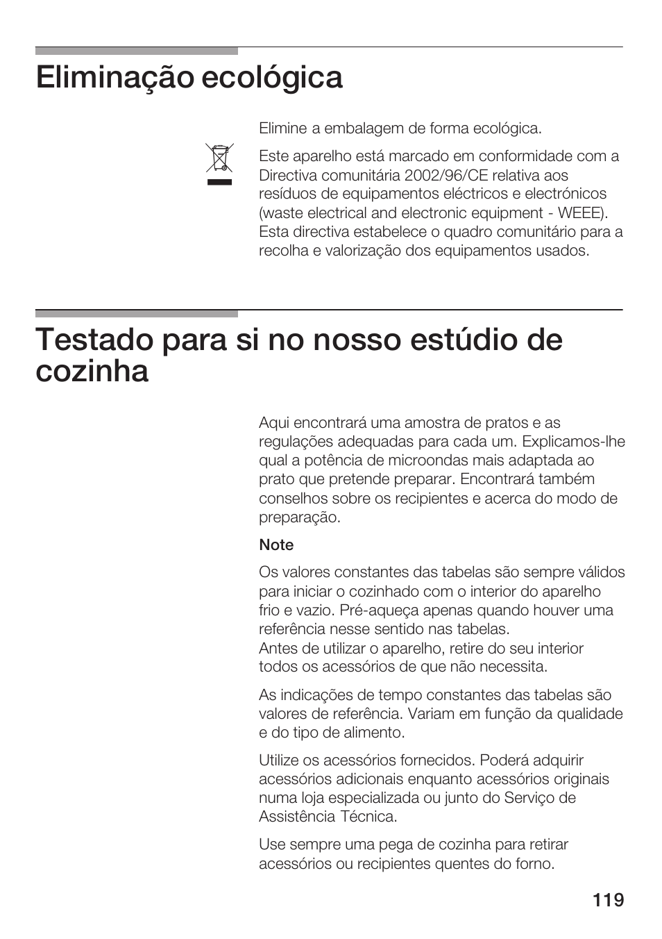 Eliminação ecológica, Testado para si no nosso estúdio de cozinha | Siemens HF25M5L2 User Manual | Page 119 / 172