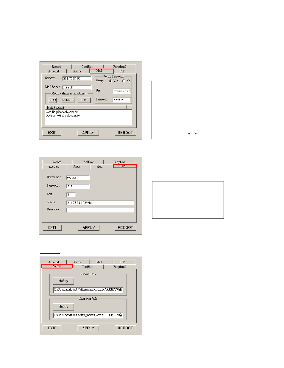 Mail, Record | Maxtor 773W V1.0 User Manual | Page 41 / 52