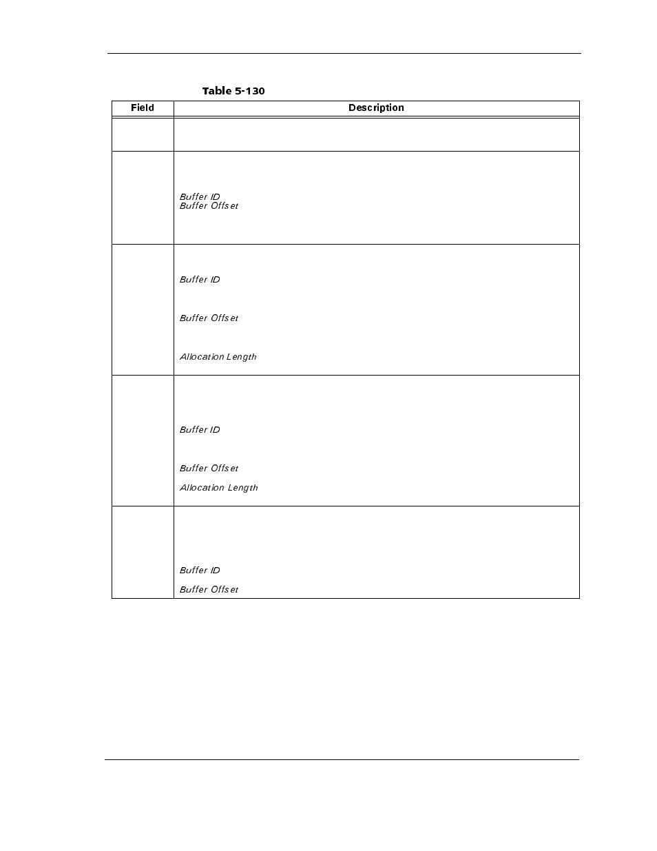 Table 5-130, Read buffer command-field descriptions -109 | Maxtor ATLAS 10K III User Manual | Page 173 / 284