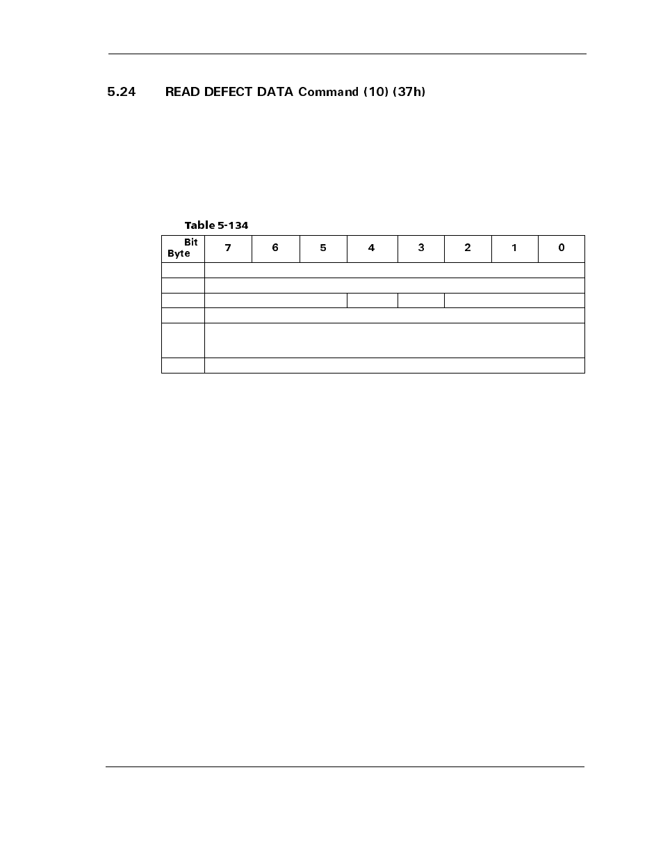 24 read defect data command (10) (37h), 24 read defect data command (10) (37h) -111, Table 5-134 | Read defect data (10) command-data format -111, 4'#& &'('%6 # %qoocpf  j | Maxtor ATLAS 10K III User Manual | Page 175 / 284
