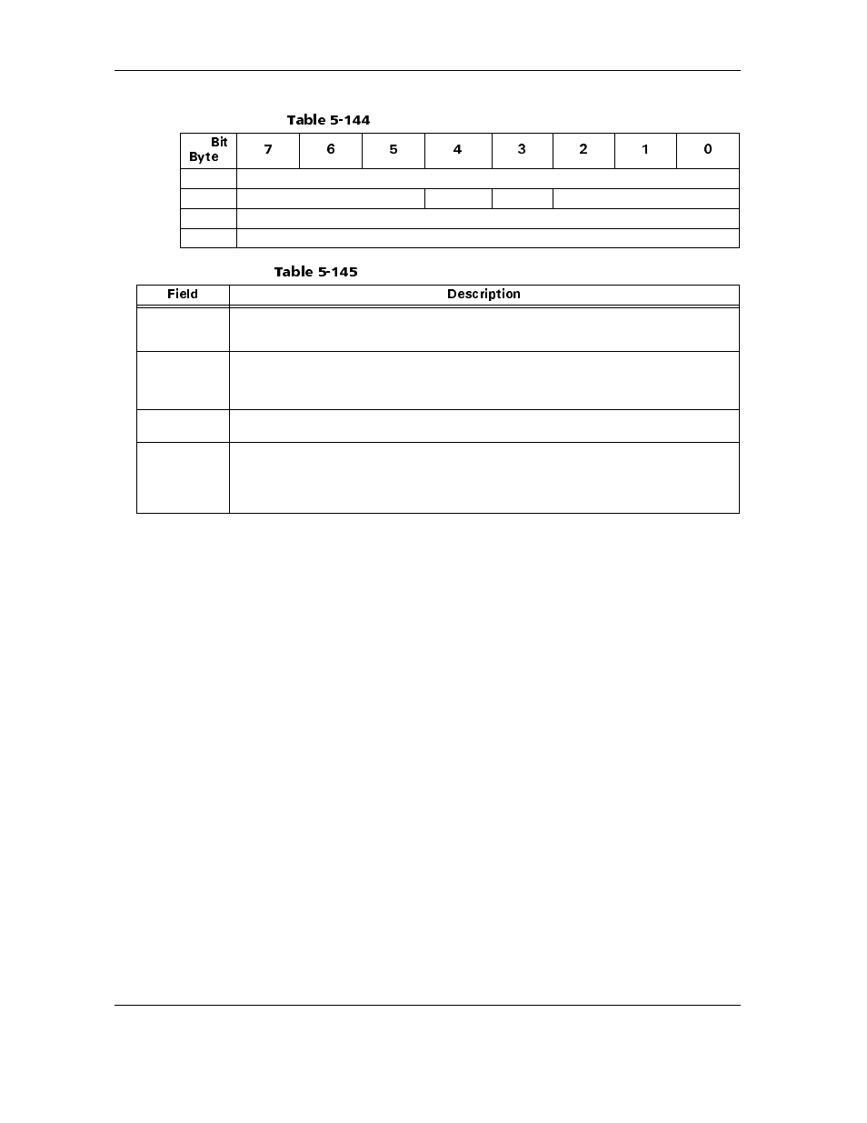 Table 5-144 defect list header-data format, Table 5-145 defect list header -field descriptions, Table 5-144 | Defect list header-data format -116, Table 5-145, Defect list header-field descriptions -116, Er (table 5-144, Table 5-144) | Maxtor ATLAS 10K III User Manual | Page 180 / 284