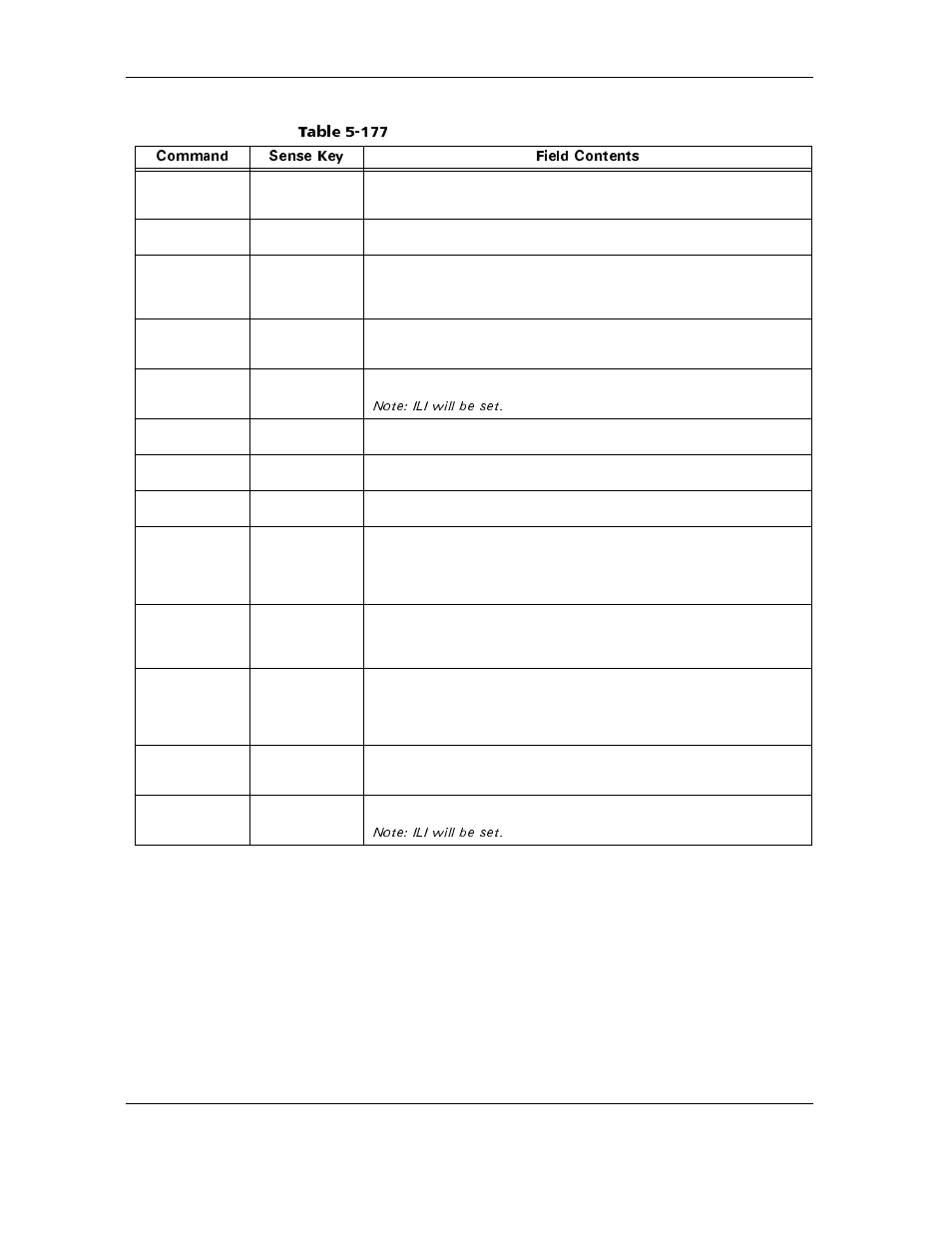 Table 5-177 sense key information field contents, Table 5-177, Sense keyinformation field contents -138 | Table 5- 177 | Maxtor ATLAS 10K III User Manual | Page 202 / 284