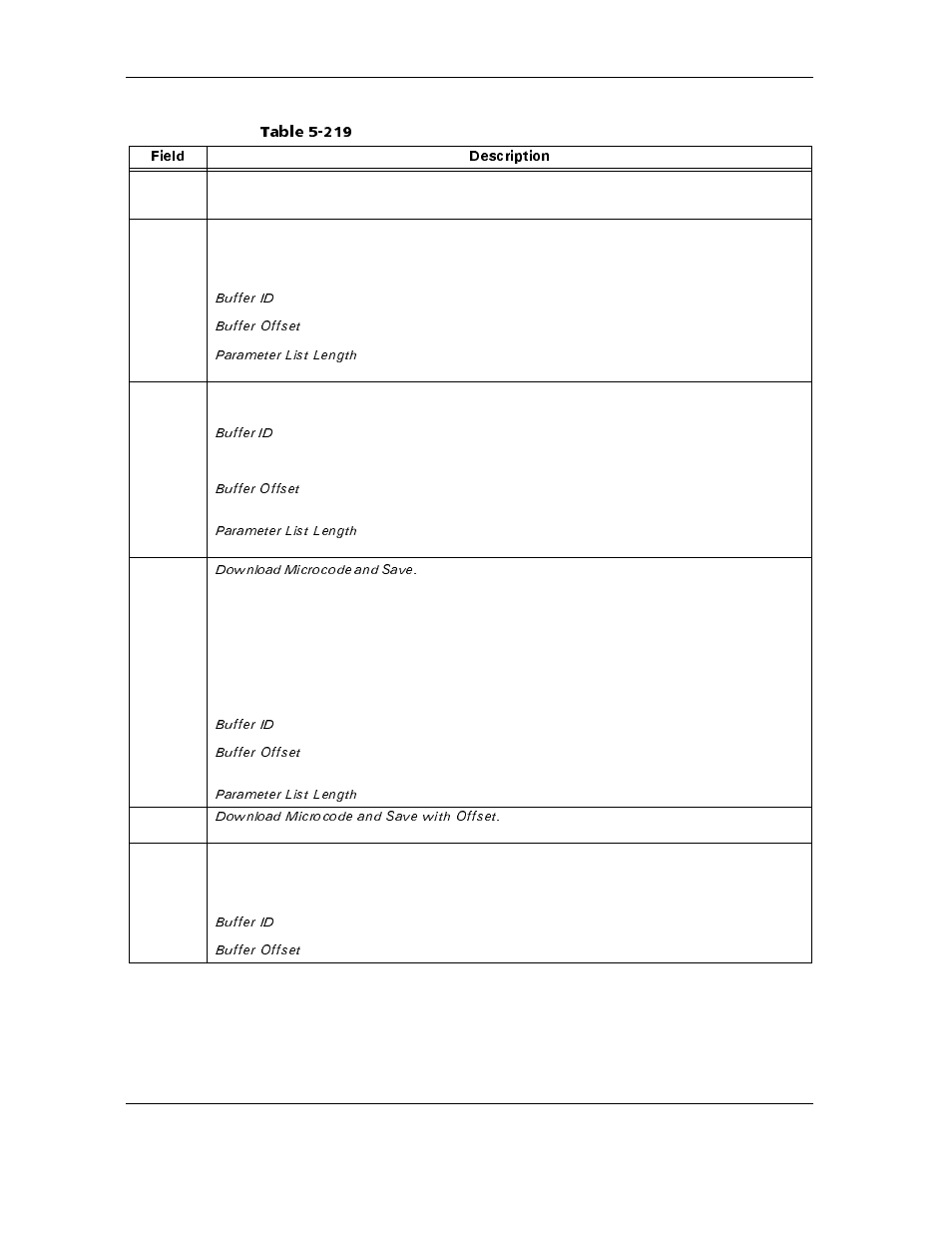 Table 5-219, Write buffer command-field descriptions -174 | Maxtor ATLAS 10K III User Manual | Page 238 / 284