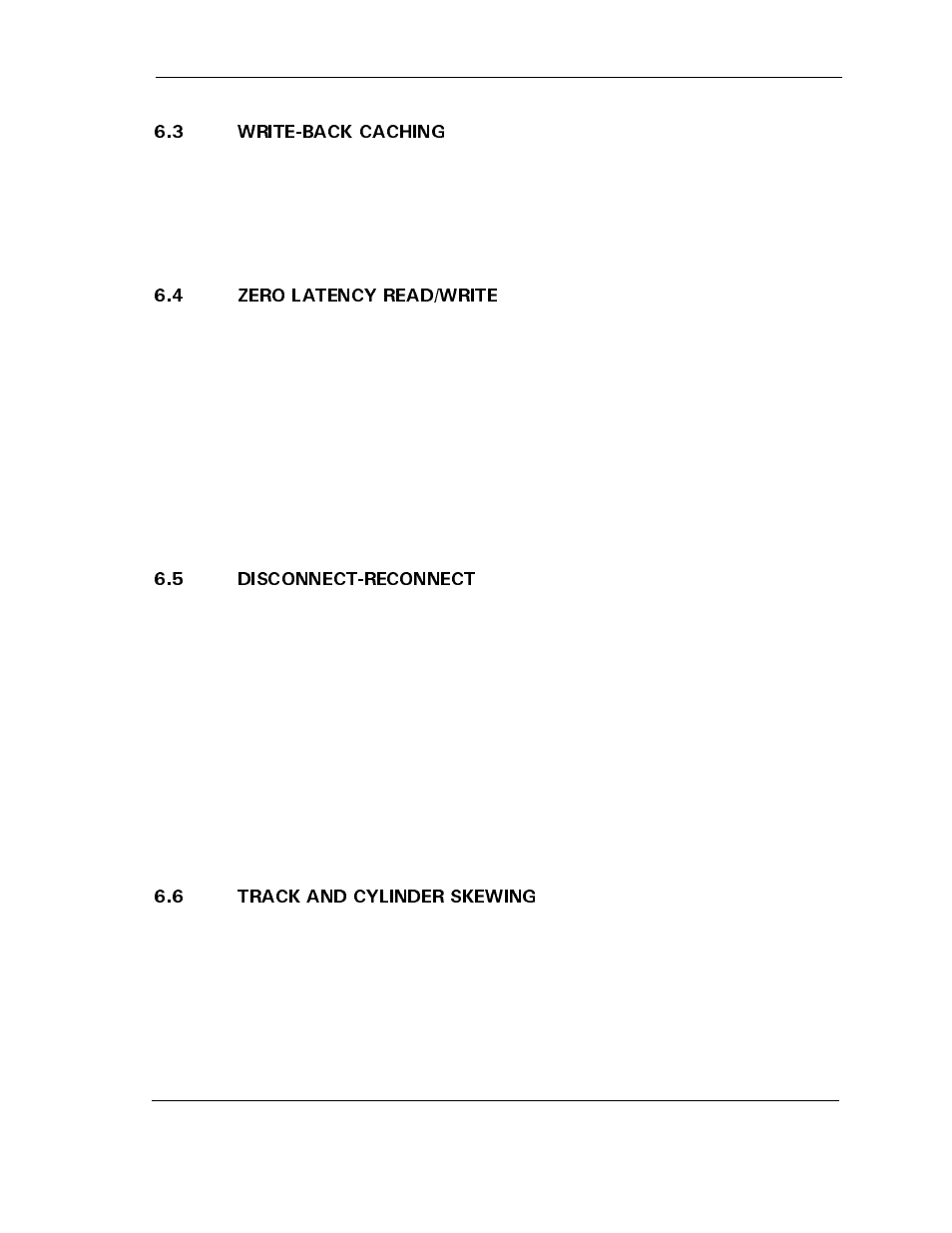 3 write-back caching, 4 zero latency read/write, 5 disconnect-reconnect | 6 track and cylinder skewing, 3 write-back caching -3, 4 zero latency read/write -3, 5 disconnect-reconnect -3, 6 track and cylinder skewing -3 | Maxtor ATLAS 10K III User Manual | Page 245 / 284