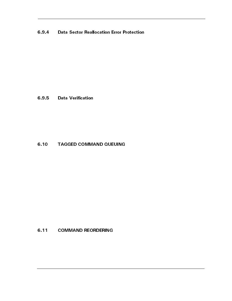 4 data sector reallocation error protection, 5 data verification, 10 tagged command queuing | 11 command reordering, 10 tagged command queuing -5, 11 command reordering -5 | Maxtor ATLAS 10K III User Manual | Page 247 / 284