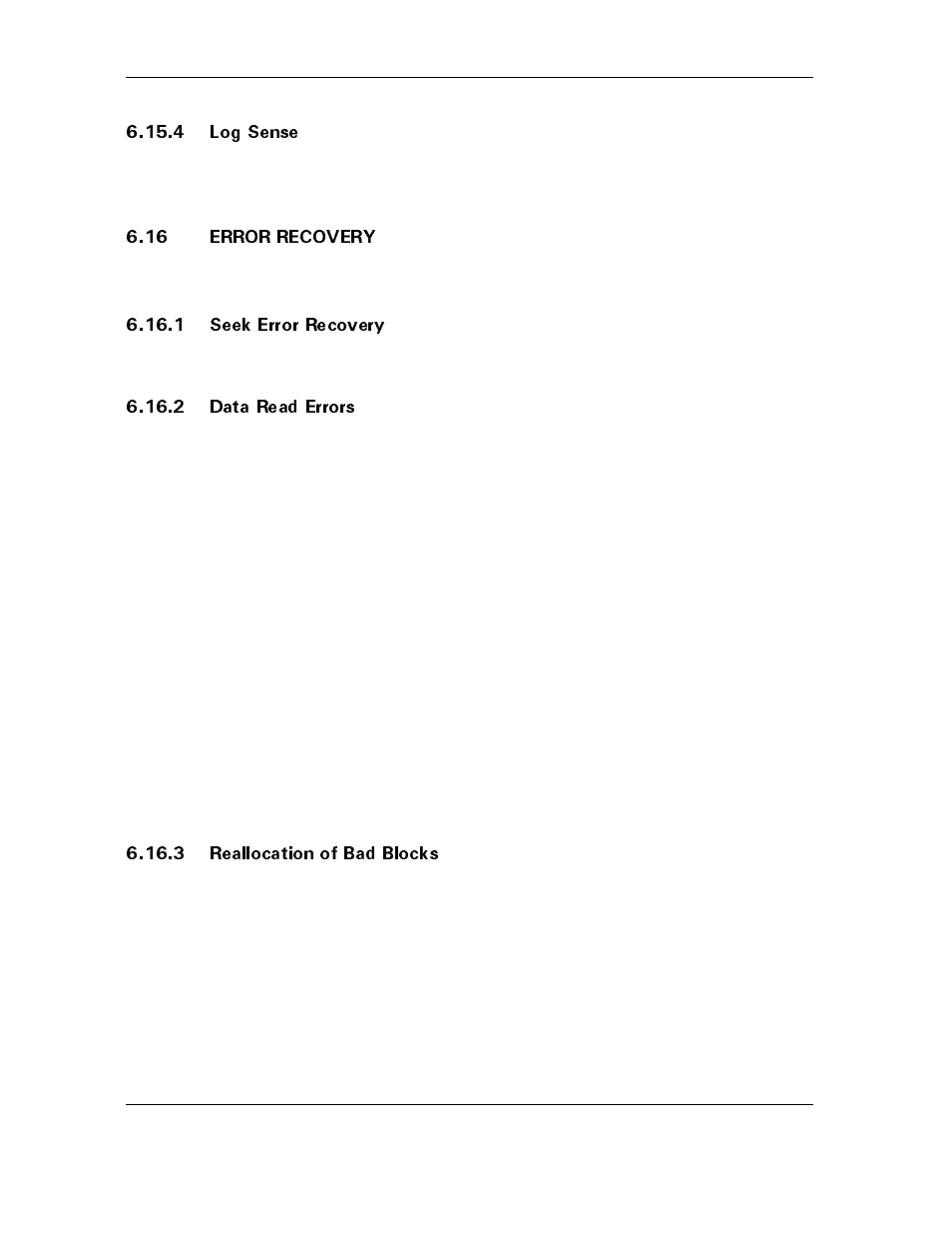 4 log sense, 16 error recovery, 1 seek error recovery | 2 data read errors, 3 reallocation of bad blocks, 4 log sense -8, 16 error recovery -8 | Maxtor ATLAS 10K III User Manual | Page 250 / 284