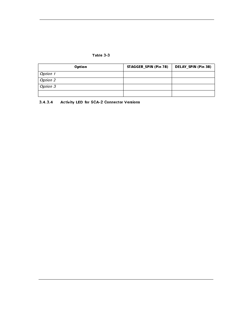 Table 3-3 spin up on power on options, Table 3-3, Spin up on power on options -13 | Maxtor ATLAS 10K III User Manual | Page 39 / 284