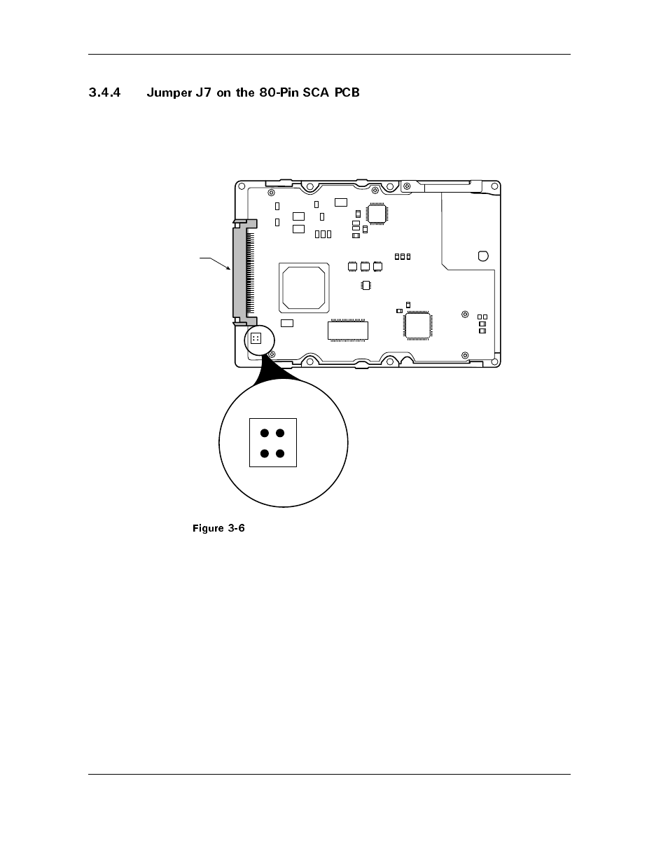 4 jumper j7 on the 80-pin sca pcb, 4 jumper j7 on the 80-pin sca pcb -14 | Maxtor ATLAS 10K III User Manual | Page 40 / 284