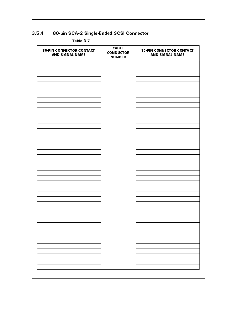 4 80-pin sca-2 single-ended scsi connector, 4 80-pin sca-2 single-ended scsi connector -20, Table 3-7 | Pin sca-2 single-ended pin assignments -20 | Maxtor ATLAS 10K III User Manual | Page 46 / 284