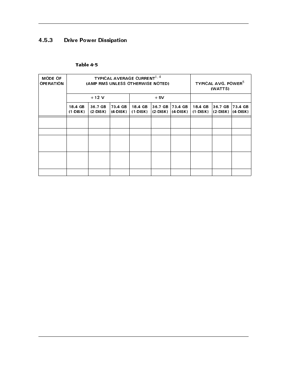 3 drive power dissipation, 3 drive power dissipation -6, Table 4-5 | Tkxg 2qygt &kuukrcvkqp | Maxtor ATLAS 10K III User Manual | Page 58 / 284