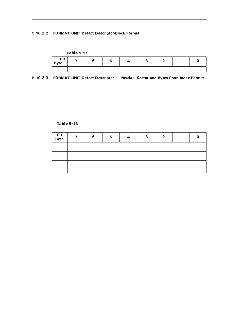 Table 5-17, Format unit defect descriptor-block format -18, Table 5-18 | Table 5-17) | Maxtor ATLAS 10K III User Manual | Page 82 / 284