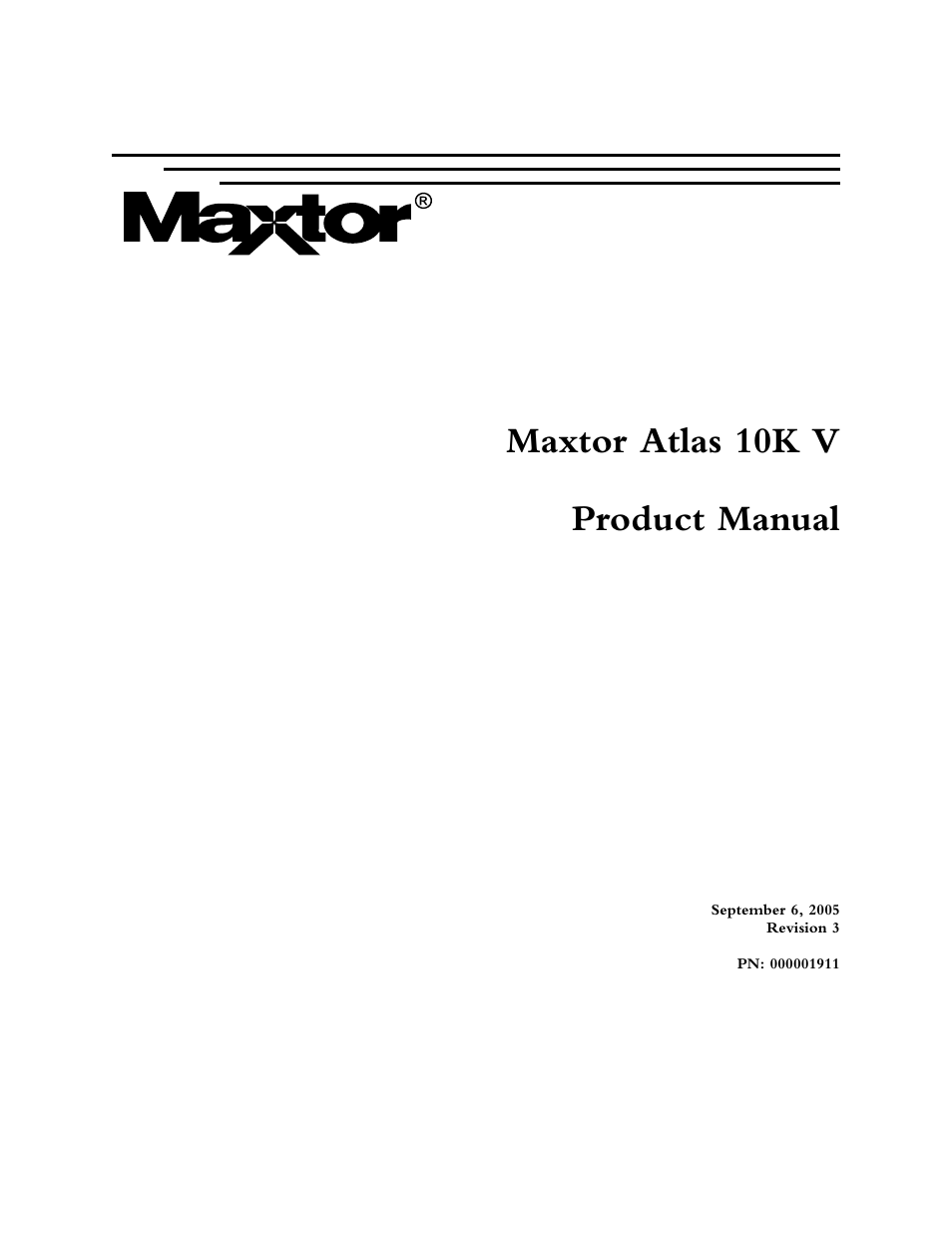 Maxtor 10K V User Manual | 253 pages