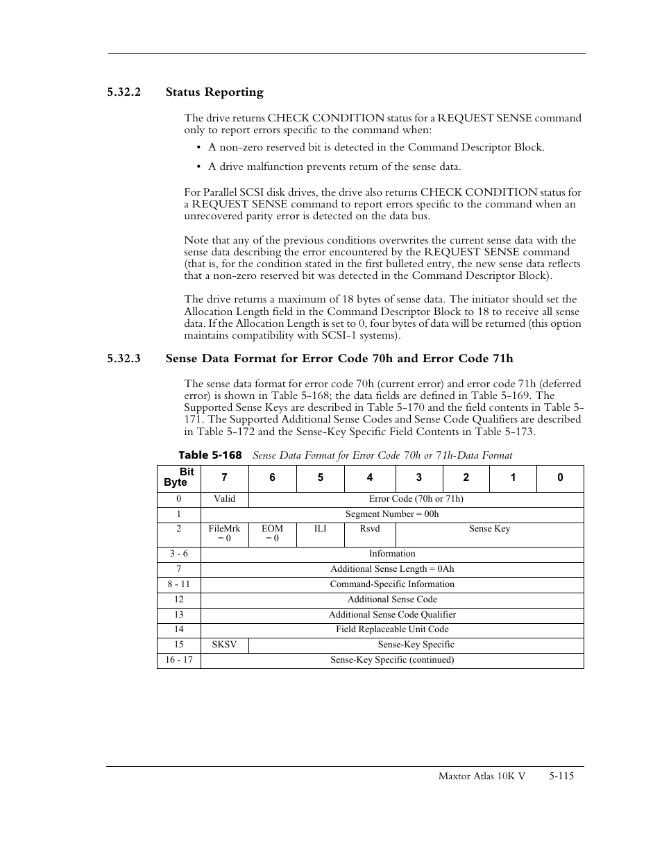 2 status reporting | Maxtor 10K V User Manual | Page 173 / 253
