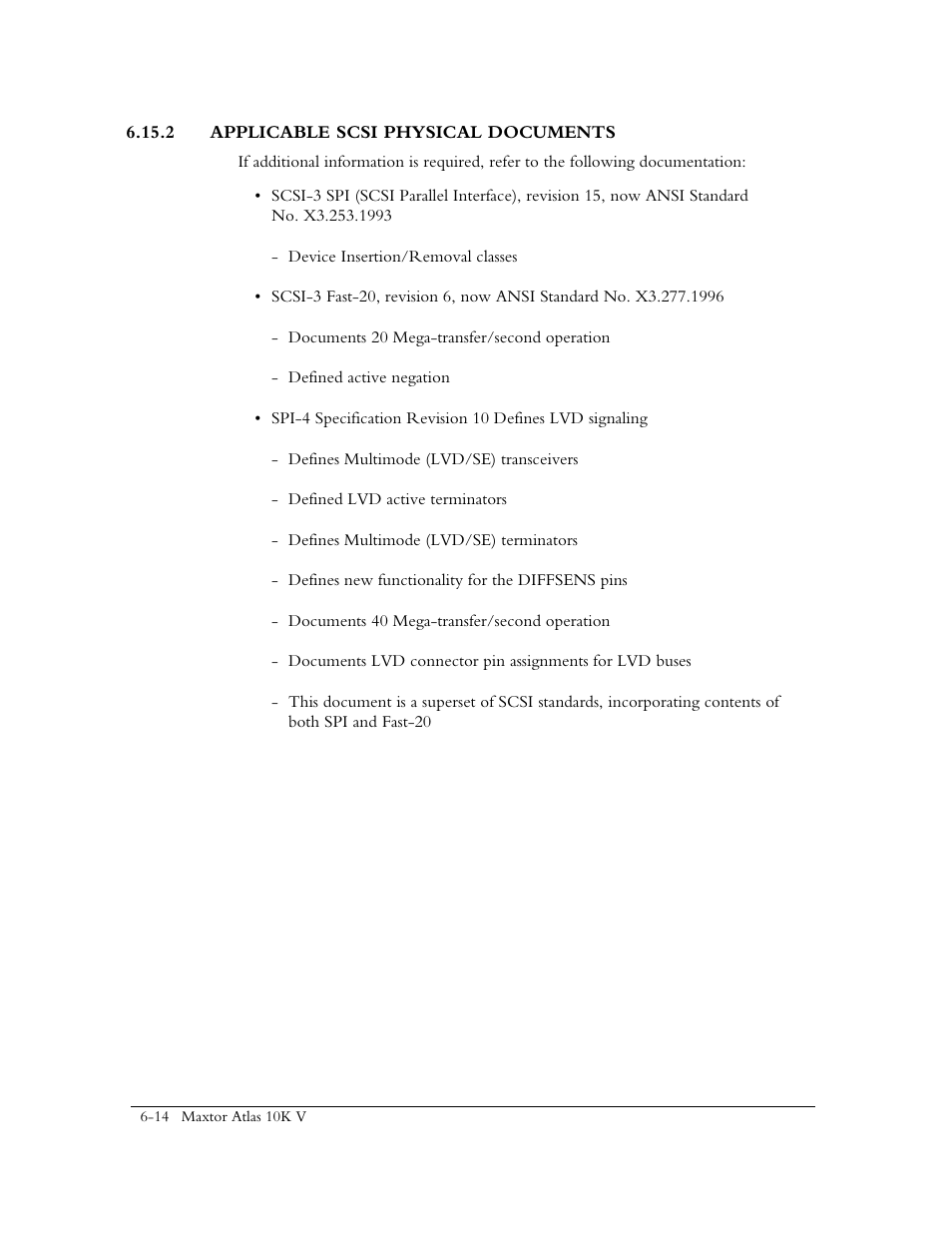 2 applicable scsi physical documents | Maxtor 10K V User Manual | Page 228 / 253