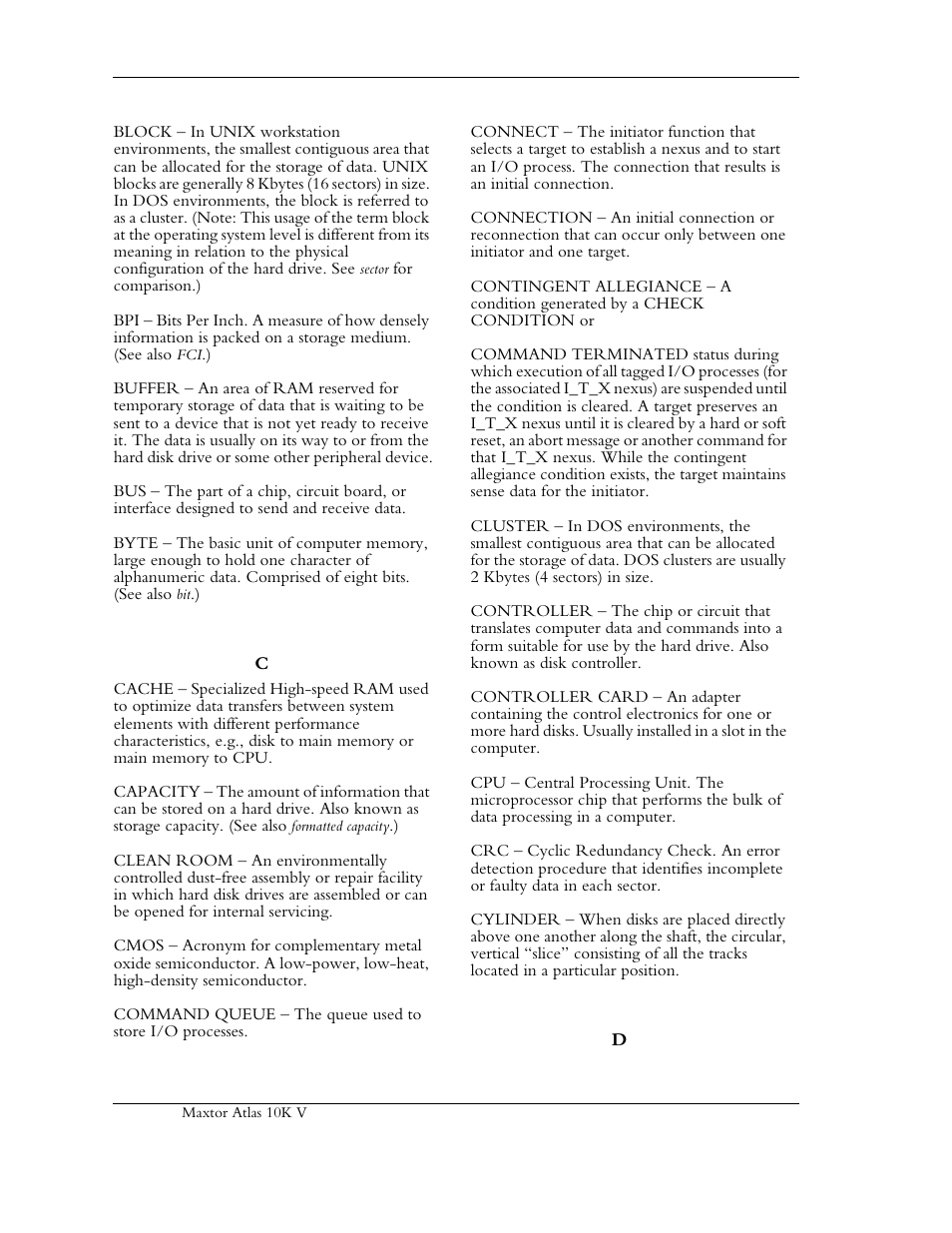 Maxtor 10K V User Manual | Page 238 / 253