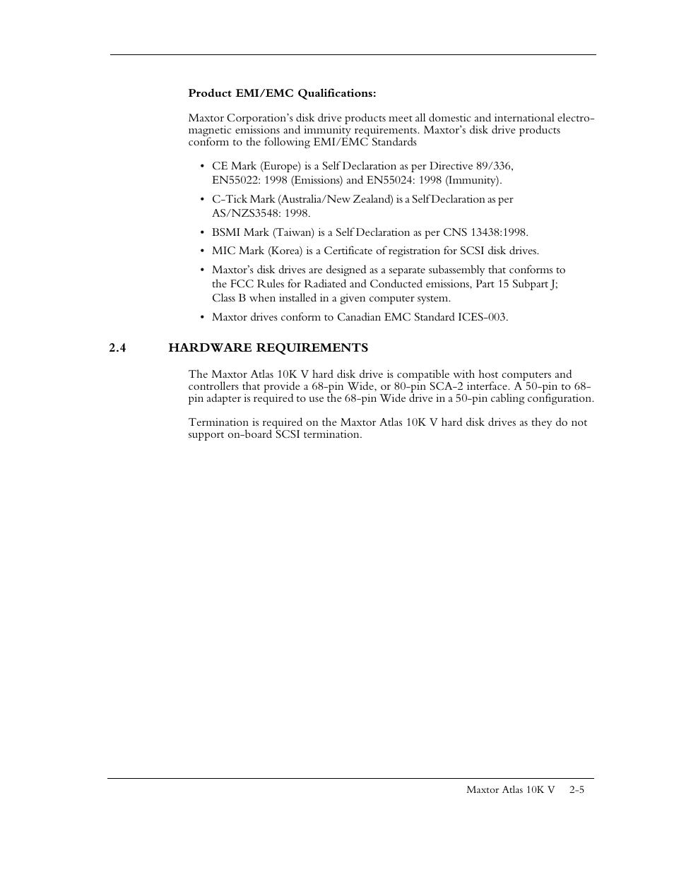 4 hardware requirements | Maxtor 10K V User Manual | Page 24 / 253