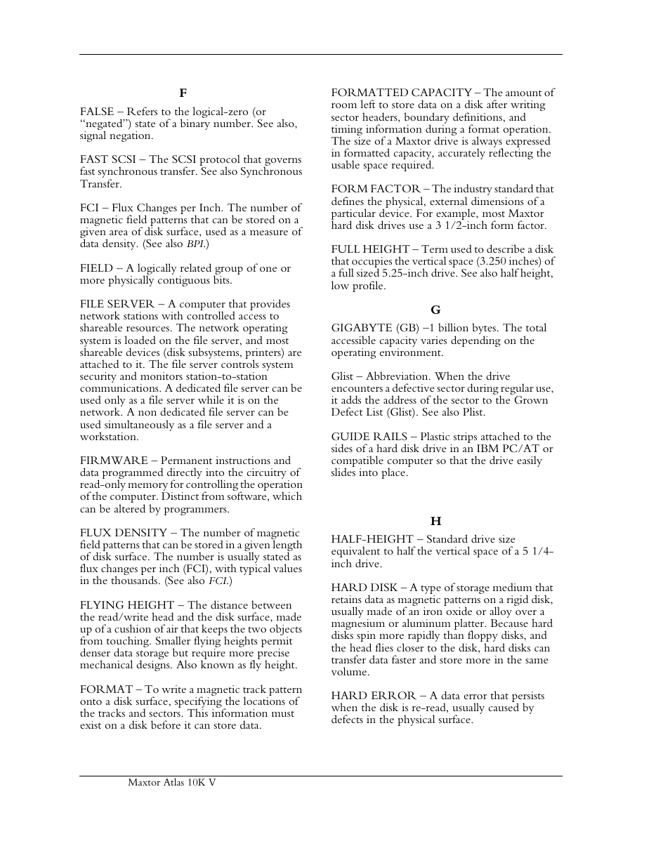 Maxtor 10K V User Manual | Page 240 / 253