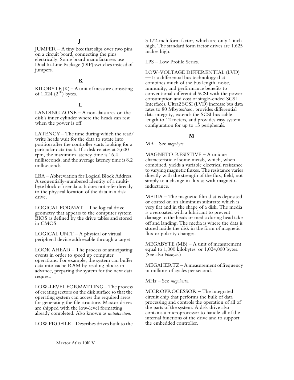 Maxtor 10K V User Manual | Page 242 / 253