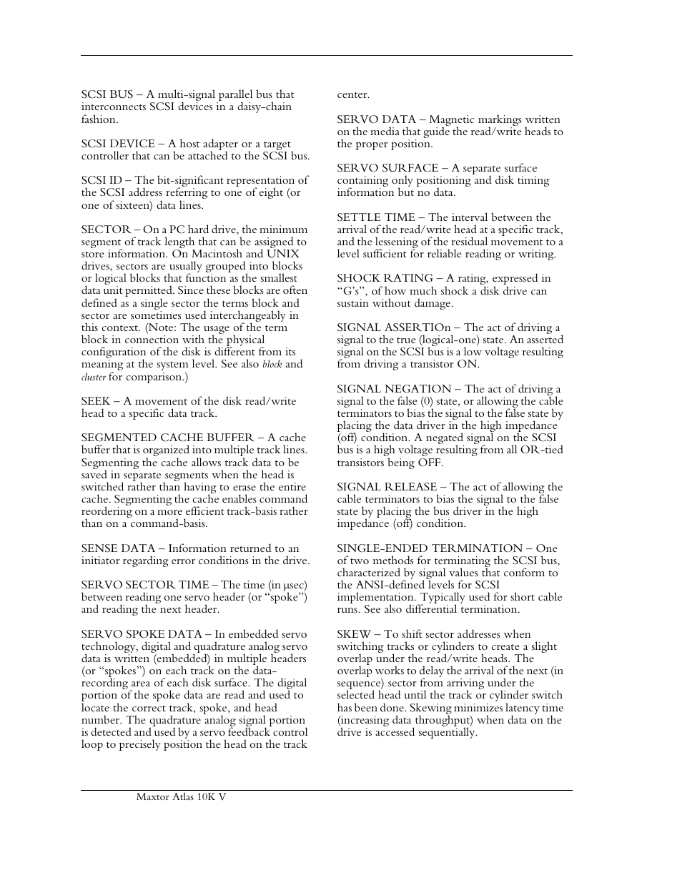 Maxtor 10K V User Manual | Page 246 / 253